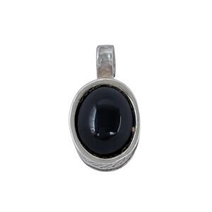 Vintage Sterling Silver 925 Black Garnet Pendant